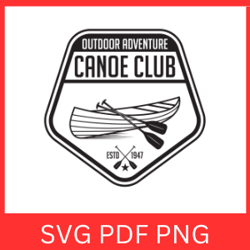 Canoe Club Logo Svg |  Water Sports Svg | Adventure logo SVG | Outdoor Logo SVG | Outdoor Svg