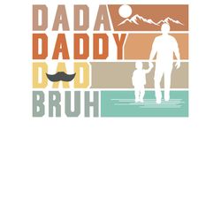 Funny Daddy And Son Brush Vintage PNG