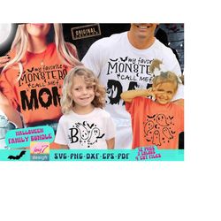 Family Halloween SVG PNG Funny Halloween Svg Bundle Spooky vibes Cute Ghost Svg Halloween Kids Retro Sublimation Hallowe