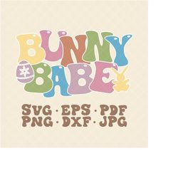 Bunny Babe SVG | Girls Easter Svg | Retro Easter Svg | Vintage Easter Svg | Kids Easter Svg | Egg Svg | bunny babe png |