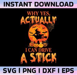 Halloween Witch Why Yes Actually I Can Drive A Stick Png, Witch Halloween Png, Funny Witch Quote Png, Witch Png