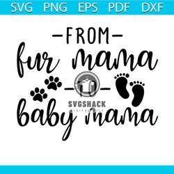 From Fur Mama to Baby Mama Svg, Mother's Day Svg, Dog Mom Svg