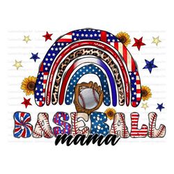 American Baseball Mama Rainbow Png, 4th of July PNG File, Freedom, American Flag,1776 Png,Western,Digital Download,Subli
