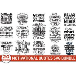 Motivational Quotes SVG Cut Files Bundle