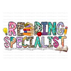Reading Specialist Sublimation Design Png, Nurse Png,Nurse Png, Reading Png, Nurse Png Files for Cricut, Nurse Png Files