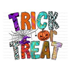 Trick Or Treat Png, Halloween Png, Candy Png, Witch PNG, Halloween Design, Spider web, Witch Broom Png, Digital Download
