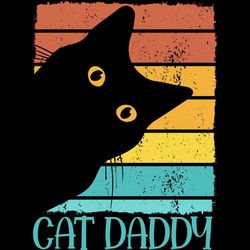 Retro Cat Fathers Day Vintage Life SVG