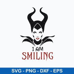 I am smileing Svg, Maleficent svg, Halloween Svg, png Dxf Eps File