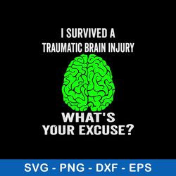 I Survived A Traumatic Brain Injury What_s Your Excuse Svg, Png Dxf Eps File