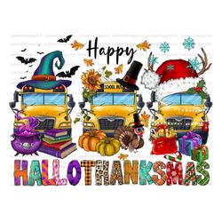 Happy HalloThanksMas PNG, Christmas Clipart, Fall, Thankful Truck, Truck Png, HalloweenPng, Instant Download,Sublimation