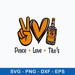 Peace Love Tito_s Svg, Tito_s Svg, Png Dxf Eps File