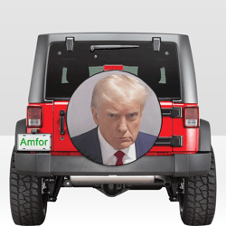 Trump Mugshot Tire Cover