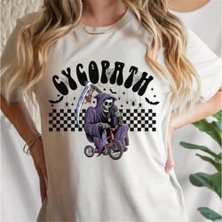 Cycopath PNG-Halloween Sublimation Digital Design Download-bicycle png, ghost png, spooky season png, vintage png, trend