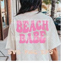 Beach babe svg, beach babe png, beach svg, beach png, trendy beach svg, trendy summer svg, summer aesthetic svg, beach a