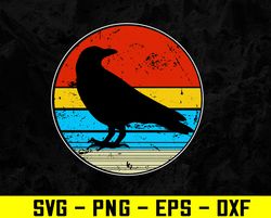 Raven Bird Crow Svg, Eps, Png, Dxf, Digital Download