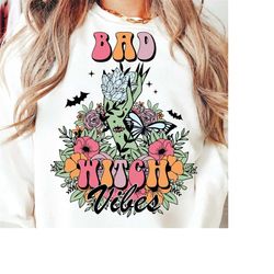 Retro Halloween Svg, Retro Halloween Png, Groovy Halloween Sublimation Designs, Hippie Halloween png, Spooky Babe png, G