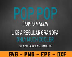 Pop Pop, Like A Regular Grandpa Definition Cooler Svg, Eps, Png, Dxf, Digital Download