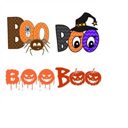 Boo Ghost Halloween Cuttable SVG PNG DXF & eps Designs Cameo File Silhouette
