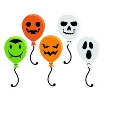 Halloween Balloon Pack Cuttable Design SVG PNG DXF & eps Designs Cameo File Silhouette