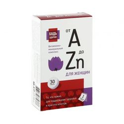 Vitamin and mineral complex for women from A to Zinc tablets 30 pieces
