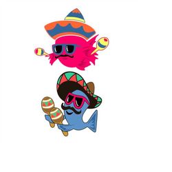 party fish hat fiesta cuttable design svg png dxf & eps designs cameo file silhouette