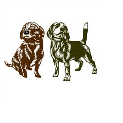 Beagle Dog Cuttable Design SVG PNG DXF & eps Designs Cameo File Silhouette