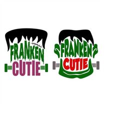 Frankenstein Franken Cutie Pack Cuttable Design SVG PNG DXF & eps Designs Cameo File Silhouette