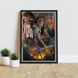 The Last Of Us Game Poster Canvas Wall Art, Ellie Poster, Game Room Decor, Gift Idea, Home Decor, Frame, Wrapped, Hangin