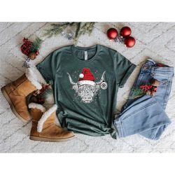 Country Christmas Shirt, Longhorn Shirt, Country Longhorn Shirt, Christmas Longhorn Shirt, Christmas Shirt, Gift For Chr