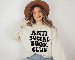 Anti Social Book Club Sweatshirt, Booktrovert Sweatshirt, Gi