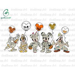 Halloween Mummy Mouse And Friends, Halloween Masquerade, Trick Or Treat Svg, Spooky Vibes, Mummy, Holiday Season