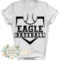 Eagle Baseball Mascot SVG Digital Cut File  PNG