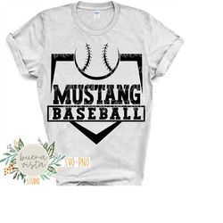 Mustang Baseball Mascot SVG Digital Cut File  PNG