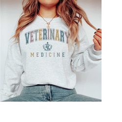 Vet Tech Gift, Veterinary Medicine Sweatshirt, Veterinarian Crewneck Sweater, DVM LVT Graduation Gift, Vet Med Staff Ass