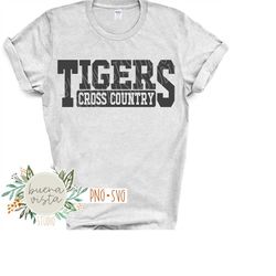 Tiger Cross Country Mascot SVG Digital Cut File  PNG