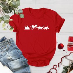 Christmas Dinosaurs Sleigh Ride Shirt, Boys Xmas Gift, Funny