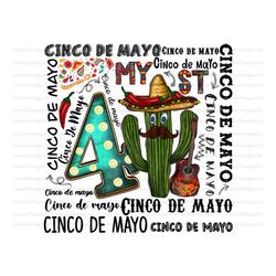 My 4st Cinco De Mayo Png, Western, Cinco De Mayo Png, Cactus, Mexico png, Mexican, Latin Png,Sublimation Png, Digital Do