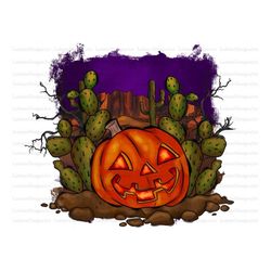 Desert Halloween PNG, Pumpkin Png, Desert  Png, Desert, Western, Pumpkin PNG, Halloween Png, Cactus, Sublimation Design,