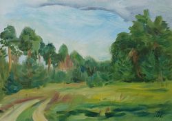 Landscape oil painting on canvas 10x14 original painting