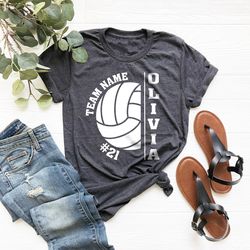 Custom Volleyball Shirts, Player Number and Name Shirt, Team