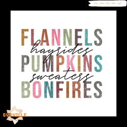 Flannels Pumpkins Bonfires Hayrides Sweaters Png, Thanksgiving Png
