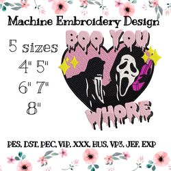 Machine embroidery design for Halloween, Scream Mask
