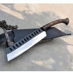 custom handmade carbon steel blade hefty machete cleaver | hunting machete knife hand forged swords outdoor mk6184m