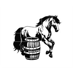 Horse Barrel Racing SVG, Horse SVG and PNG files, Perfect for Cricut Maker, Silhouette Cameo and other cutting machines