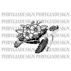 Floral Turtle Svg , Sea Turtle Svg , Turtle Svg , Flower Turtle Svg , Beach Turtle Svg , Ocean Animal Svg , Turtle Png ,