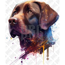 Labrador Retriever Chocolate PNG | Colorful Labrador Retriever PNG Breed Sublimation for Shirts Art Mugs Tumbler | Dog P