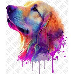 Golden Retriever Dog PNG | Hand Drawn Dog Retriever Breed Sublimation | Dog Portrait PNG | Dog Illustration | Shirts Mug
