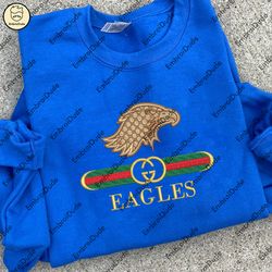 NCAA Gu.cci American University Eagles Embroidered Crewneck, NCAA Teams Embroidery, NCAA Embroidered Hoodie, Tshirt