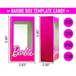 Barbi Box Template | Candy Bar |  ClipArt  | Mockup | Digital | SVG PDF PNG | Instant Download