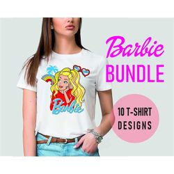 barbi bundle 10 templates t-shirt designs | t-shirt sublimation clipart  | mockup | digital png | instant download
